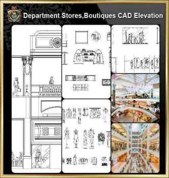 ★【Shopping Centers,Store CAD Design Elevation,Details Elevation Bundle】V.4@Shopping centers, department stores, boutiques, clothing stores, women's wear, men's wear, store design-Autocad Blocks,Drawings,CAD Details,Elevation