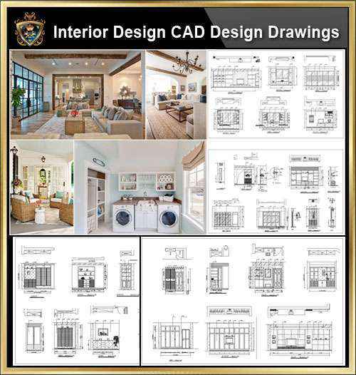 ★【Interior Design CAD Design,Details,Elevation Collection】Residential Building,Living room,Bedroom,Restroom,Decoration@Autocad Blocks,Drawings,CAD Details,Elevation