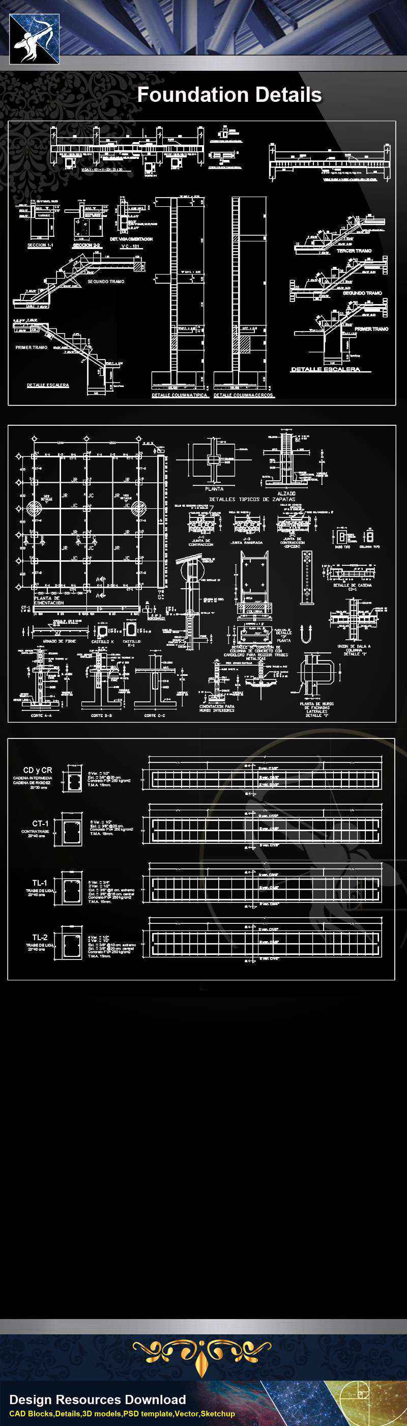 【Architecture CAD Details Collections】Foundation CAD Details