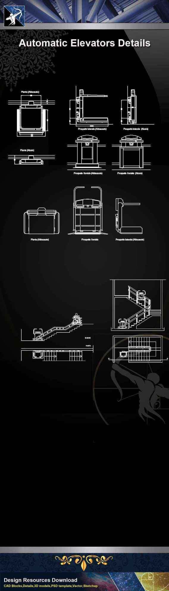 【Architecture CAD Details Collections】Automatic Elevator CAD Details