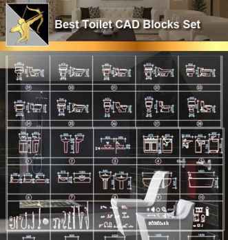 ★【Toilet CAD Blocks】@Autocad Blocks,Drawings,CAD Details,Elevation