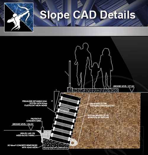 【Architecture CAD Details Collections】Slope CAD Details