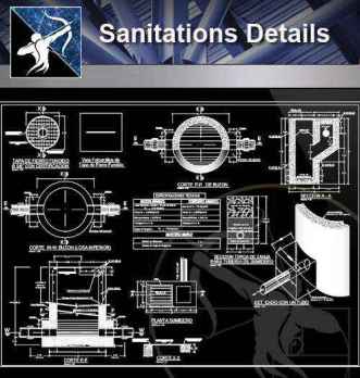 【Architecture CAD Details Collections】Sanitations CAD Details